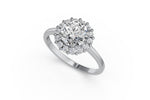 Halo Ring · Round · 1.8 ct · 14k White Gold