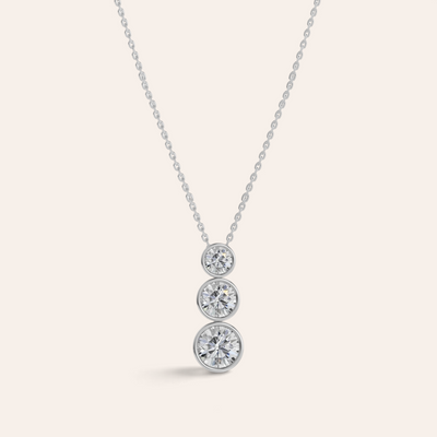 Bezel trio collier · 2.0 ct.