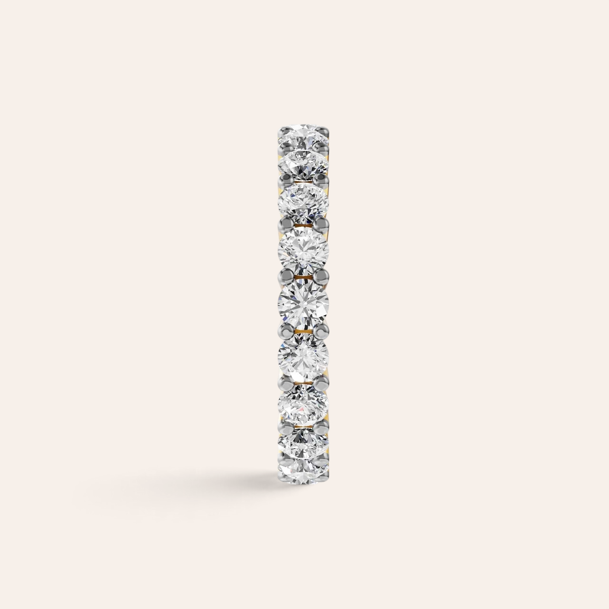 Louèn Diamonds eternity ring met 2.8 ct diamanten in 14k geelgoud, tijdloos ontwerp met briljant geslepen stenen.