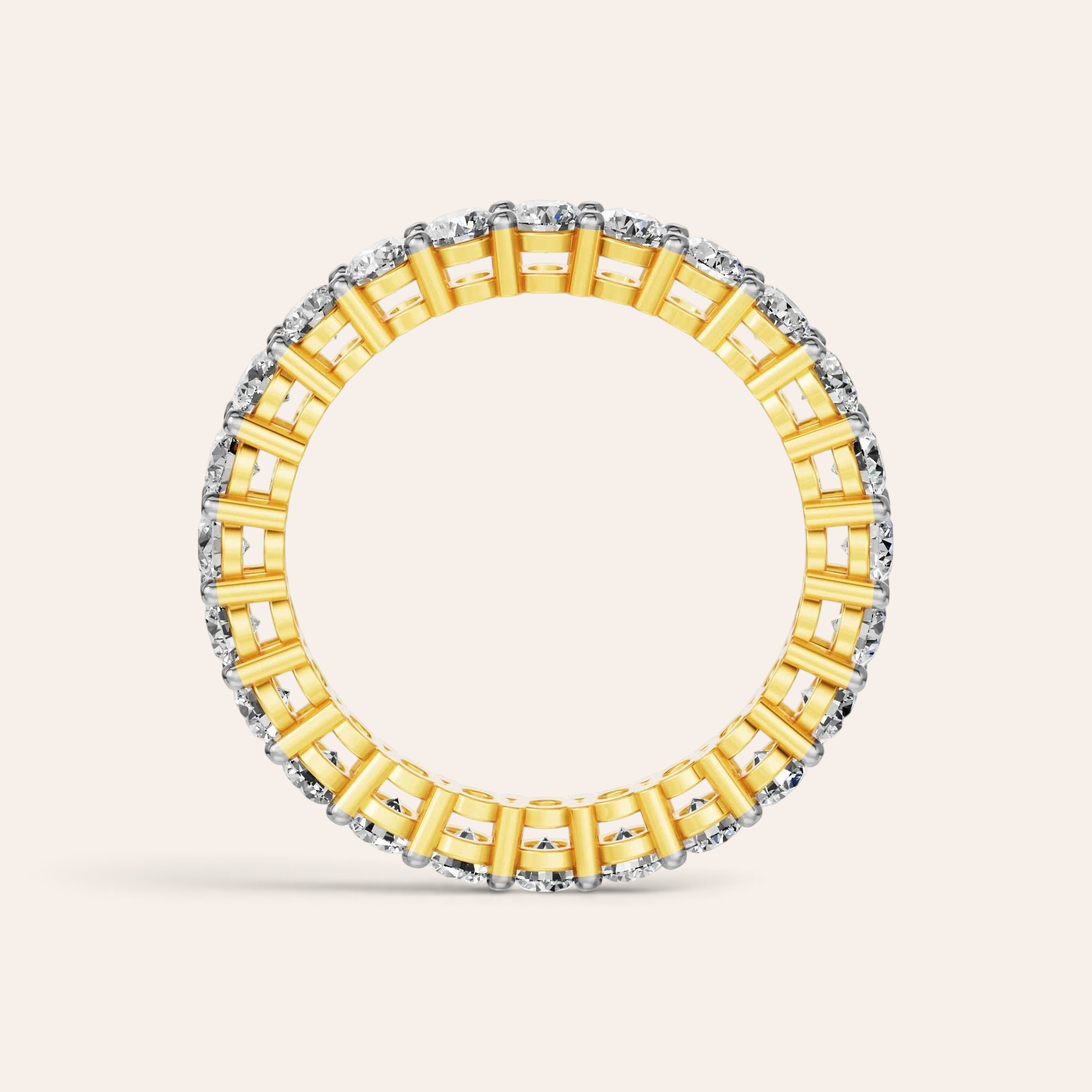 Louèn Diamonds 14k geelgouden eternity ring met 2.0 ct lab-grown diamanten in een tijdloos en elegant ontwerp.