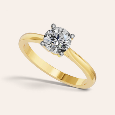 Ronde solitaire verlovingsring Classic · 1.0 ct.