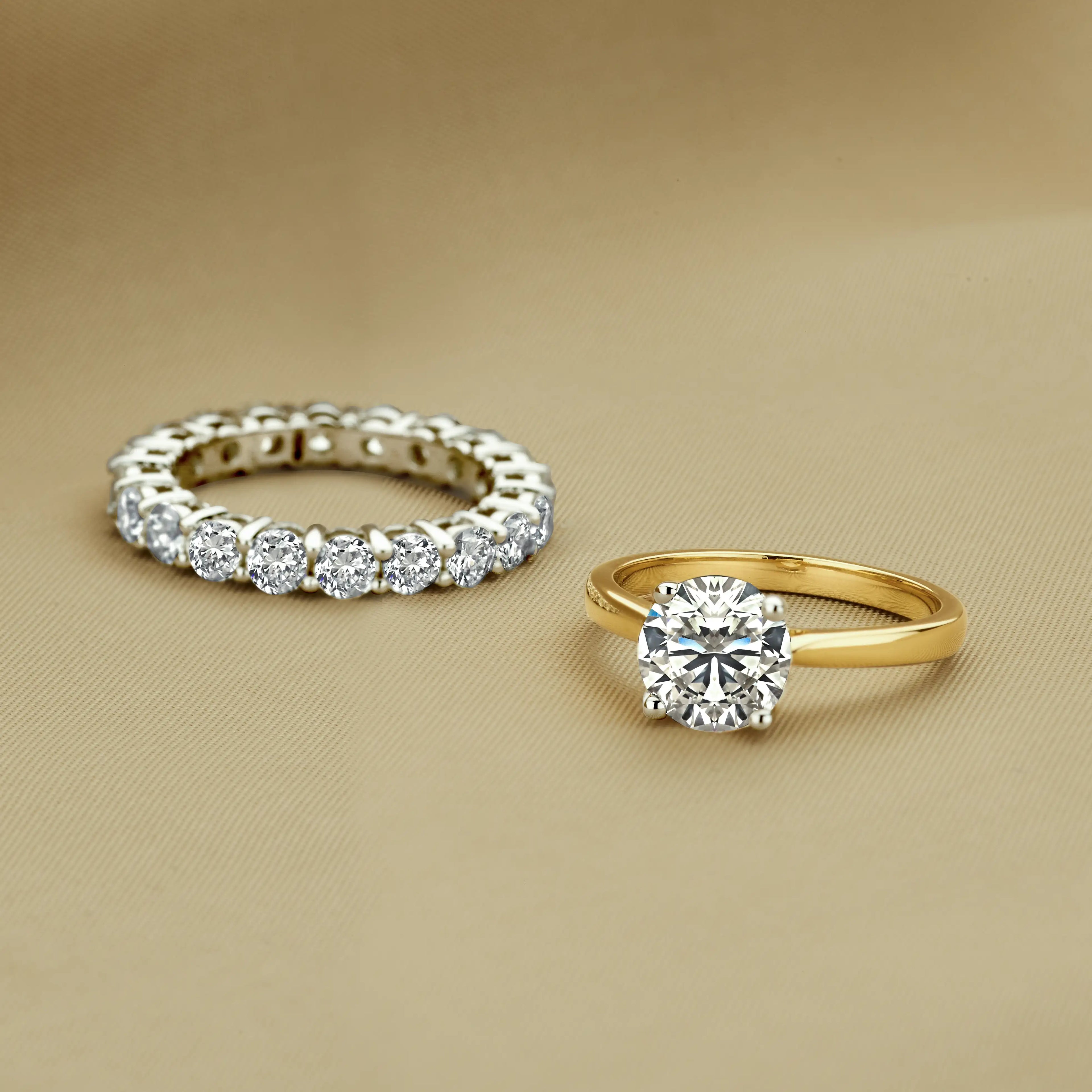 Louèn Diamonds collectie ringen in 14k goud met lab grown diamanten