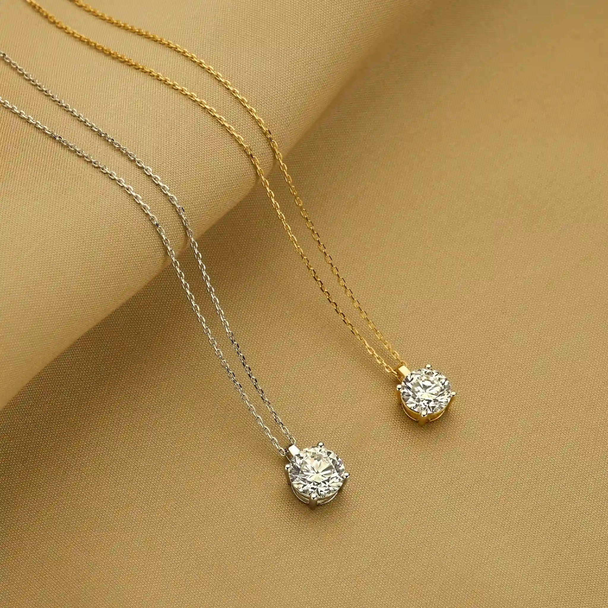 Louèn Diamonds tijdloze collectie kettingen in 14k goud met lab grown diamanten