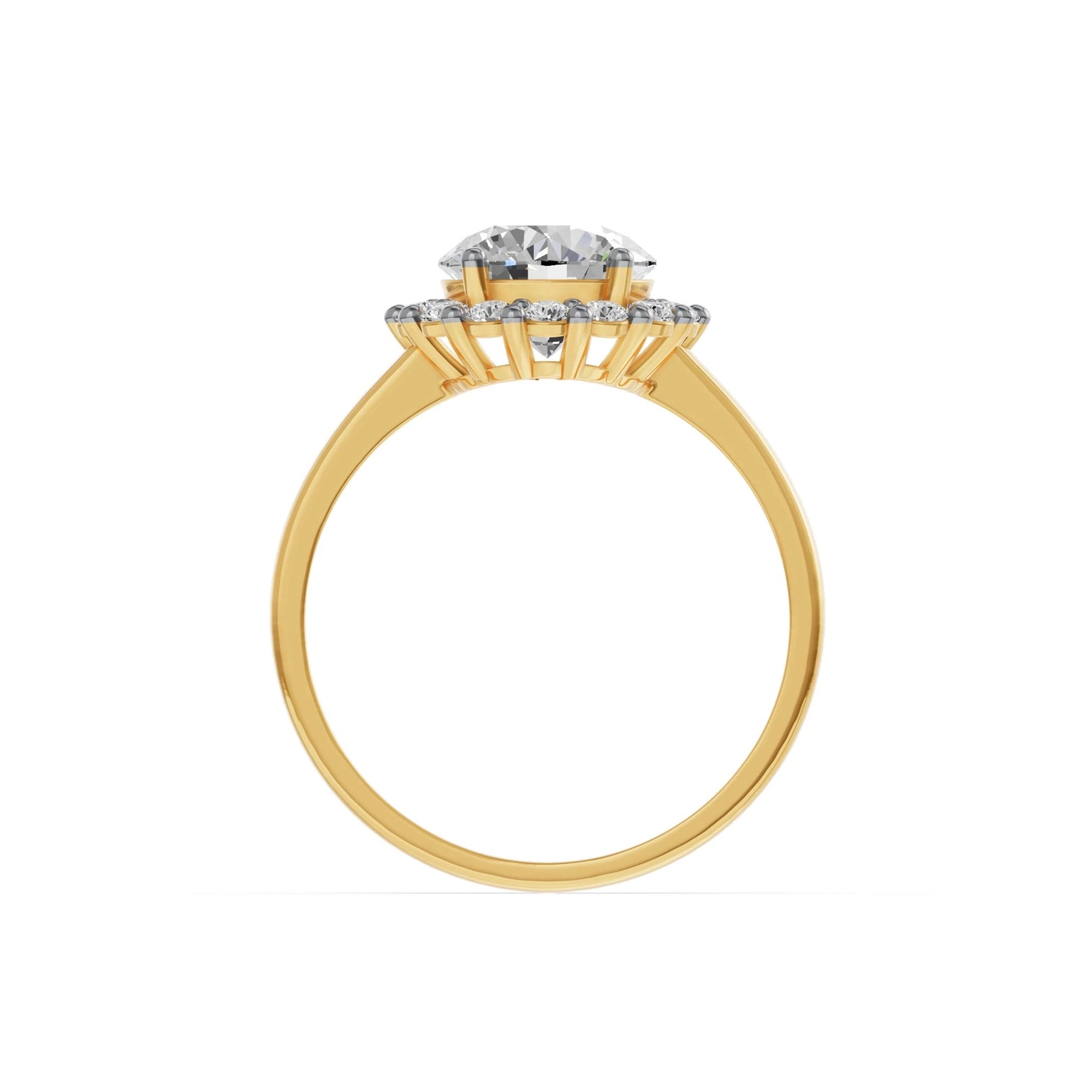 Ronde halo verlovingsring · 1.75 ct.