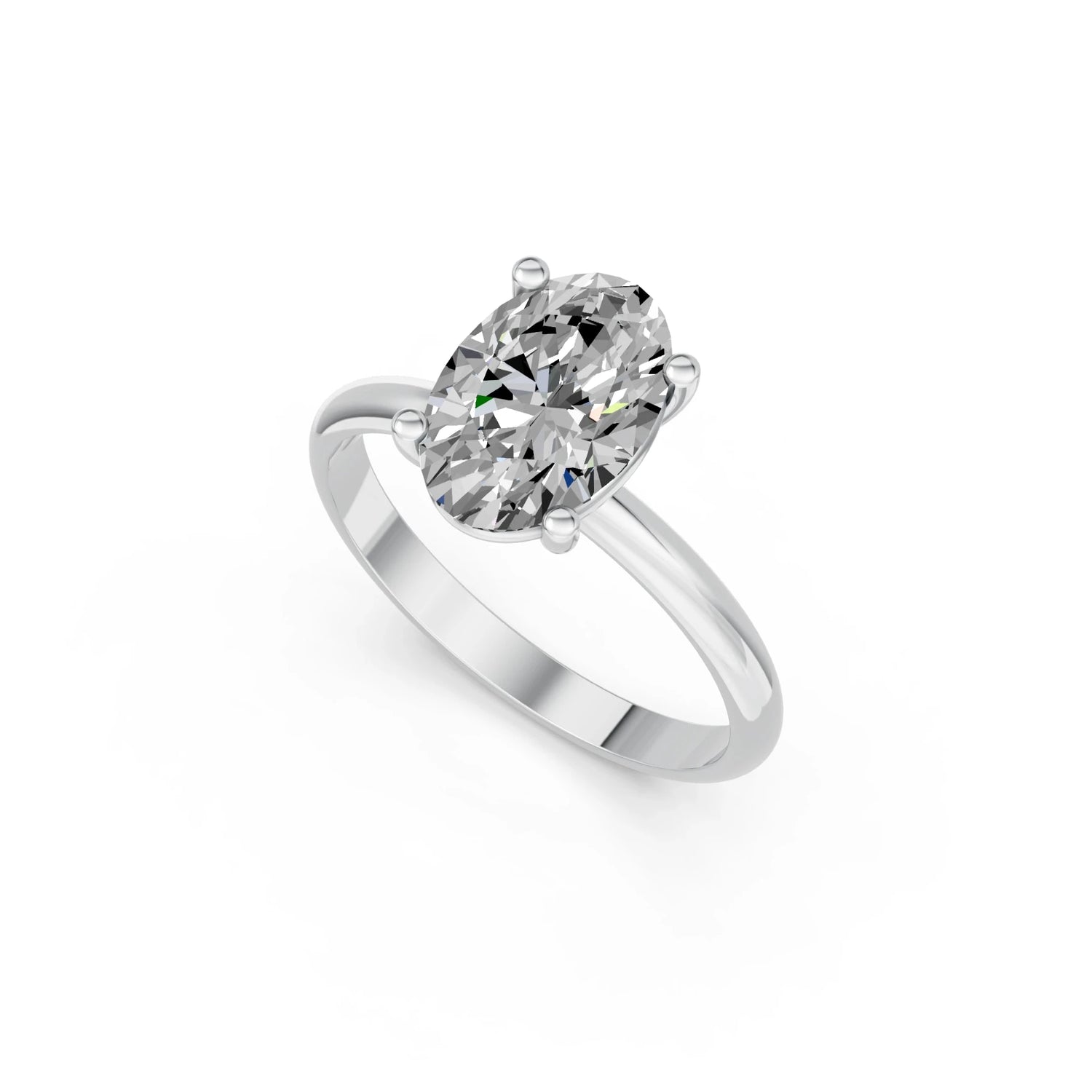 Ovale solitaire verlovingsring Classic · 2.0 ct.