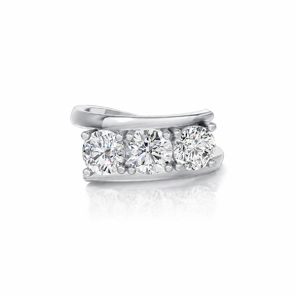 Ronde trilogie verlovingsring · 2.25 ct.