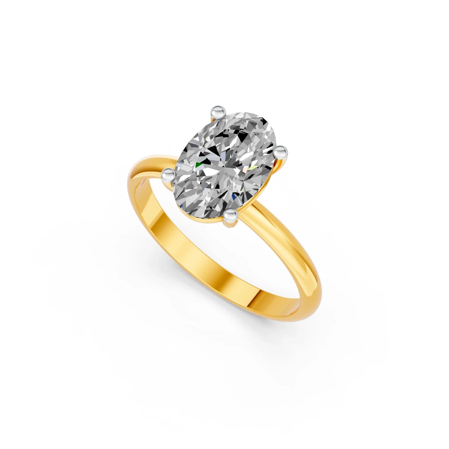 Ovale solitaire verlovingsring Classic · 2.0 ct.