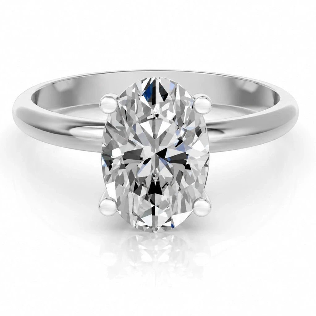 Ovale solitaire verlovingsring Classic · 2.0 ct.