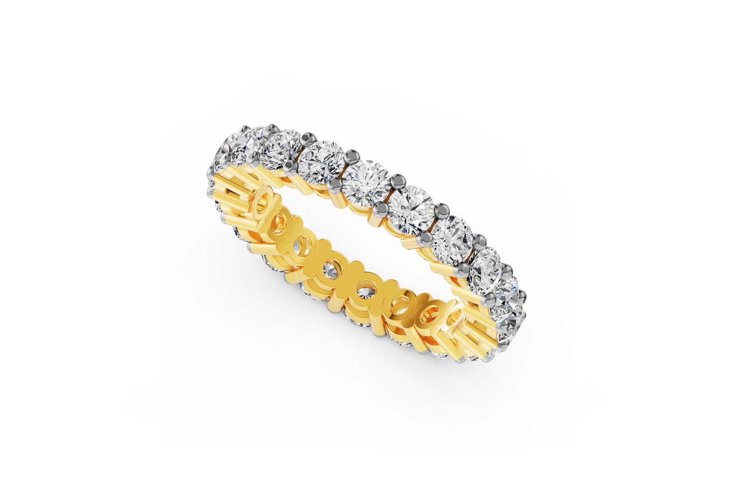 Eternity ring 14k geelgoud met 2,8 karaat diamant
