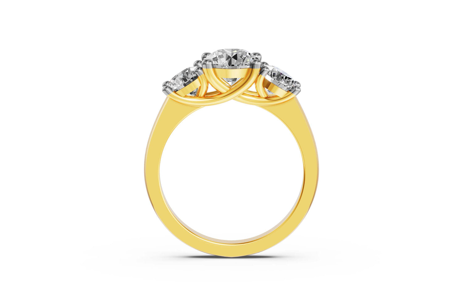 Trilogy Ring · 2.0 ct · 14k Yellow Gold