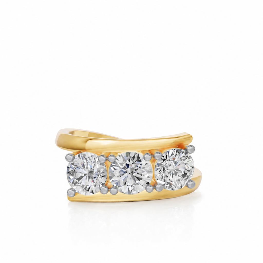 Ronde trilogie verlovingsring · 2.25 ct.
