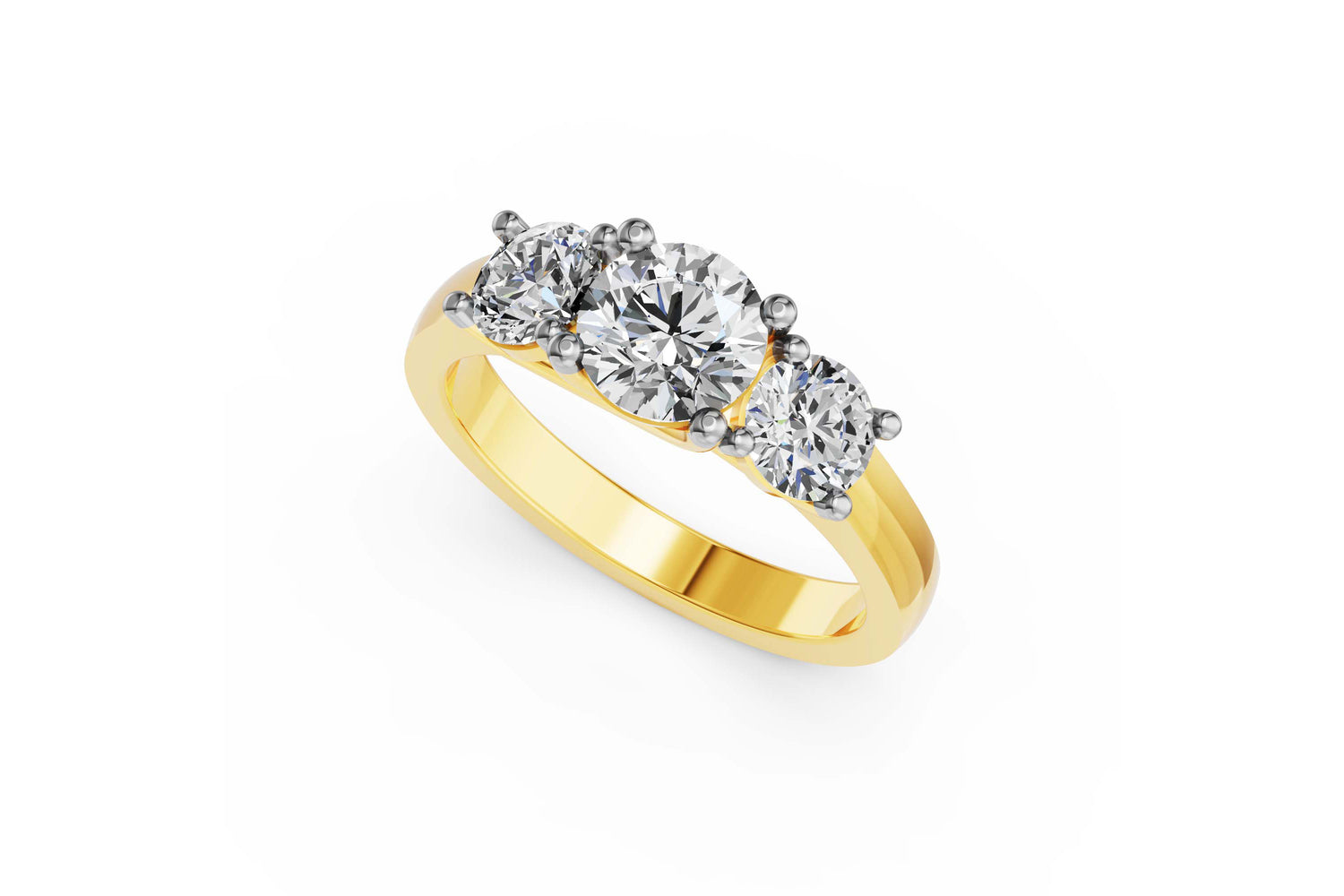 Trilogie Ring · 2.0 ct · 14k Geelgoud