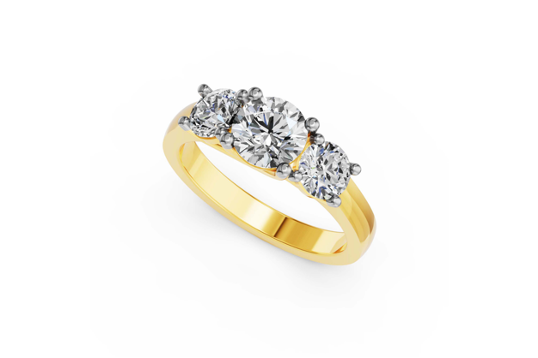 Trilogie Ring · 2.5 ct · 14k Geelgoud