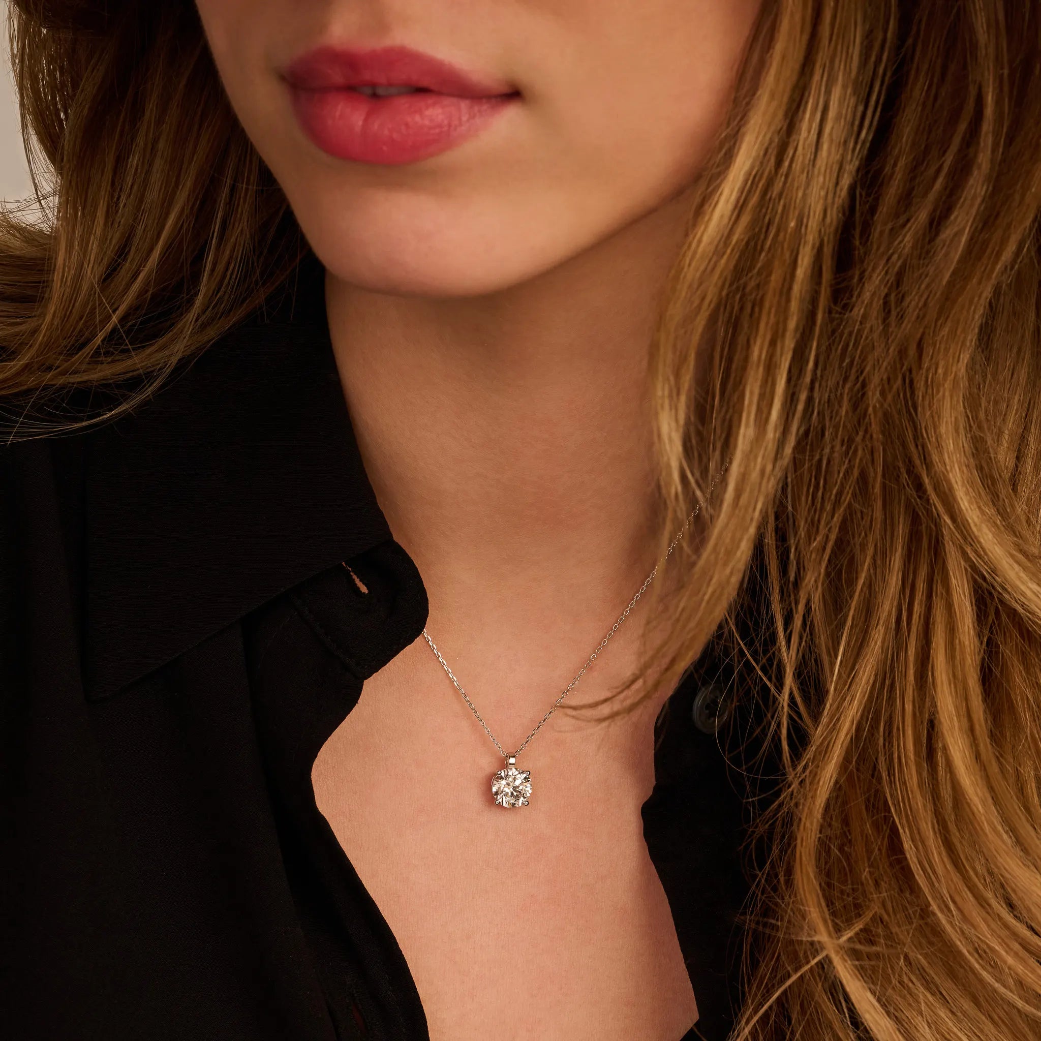 Solitaire collier · 2.5 ct.