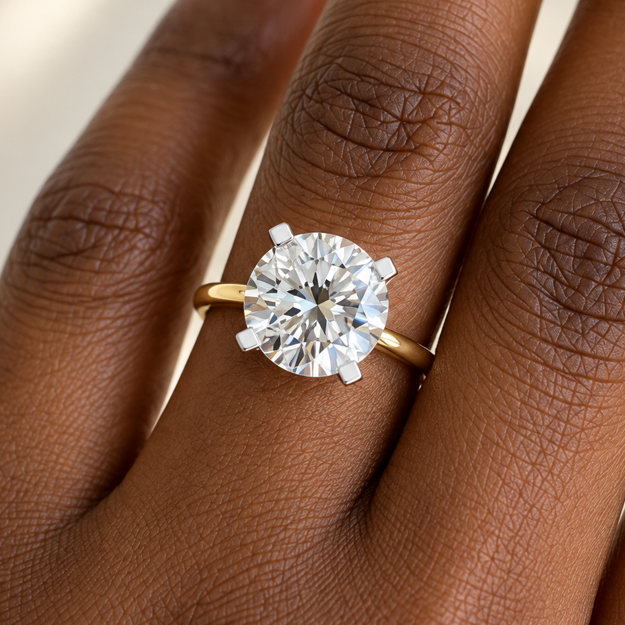Ronde solitaire verlovingsring Classic · 4.0 ct.