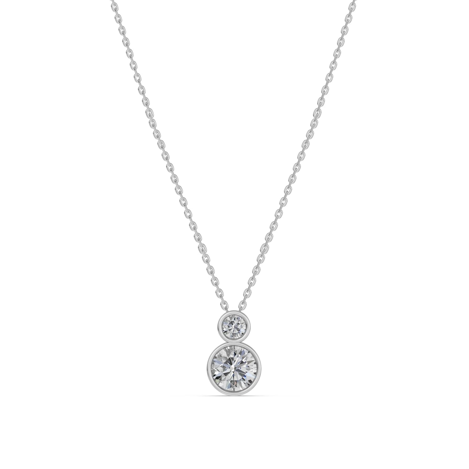 Bezel duo collier · 1.2 ct.