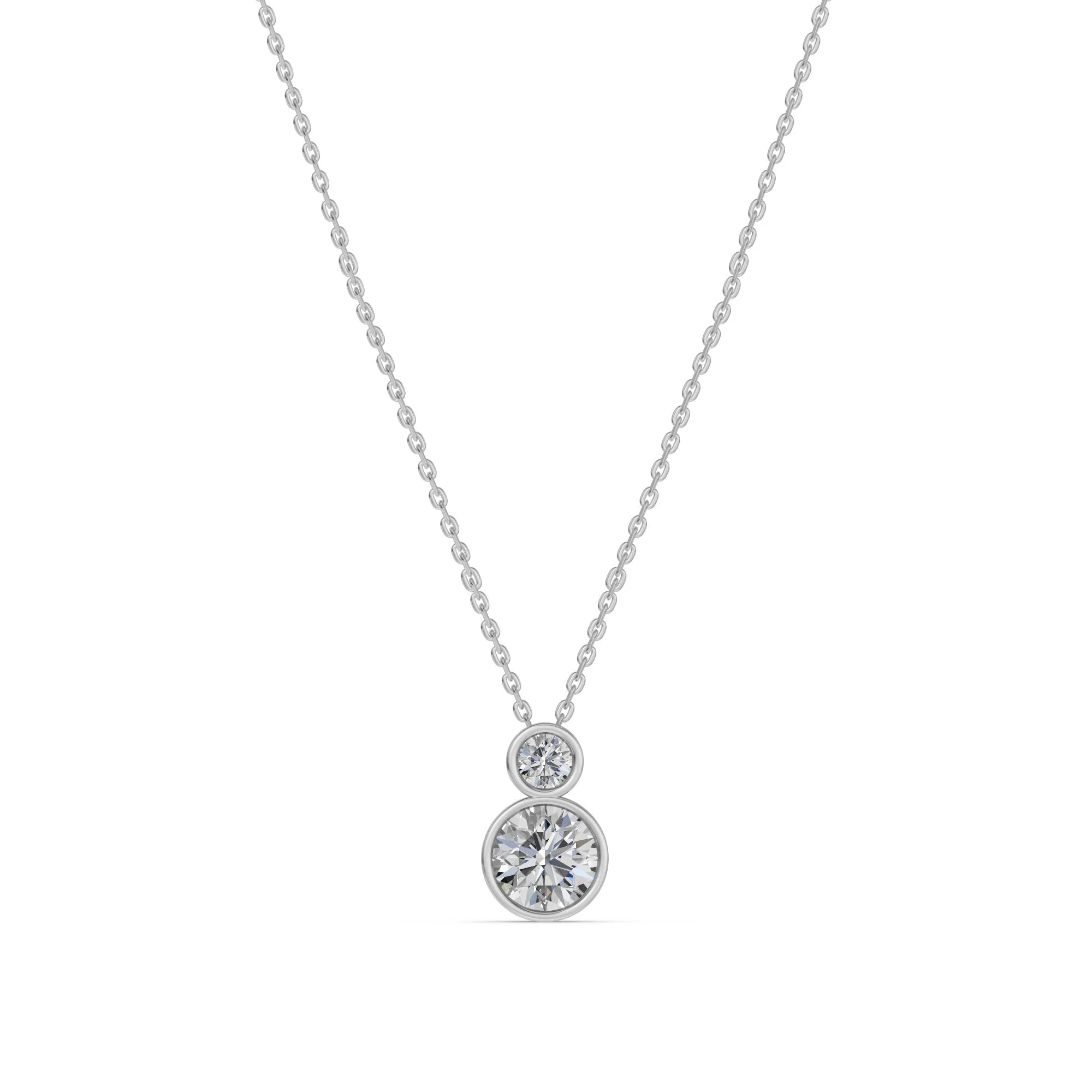 Bezel duo collier · 1.2 ct.