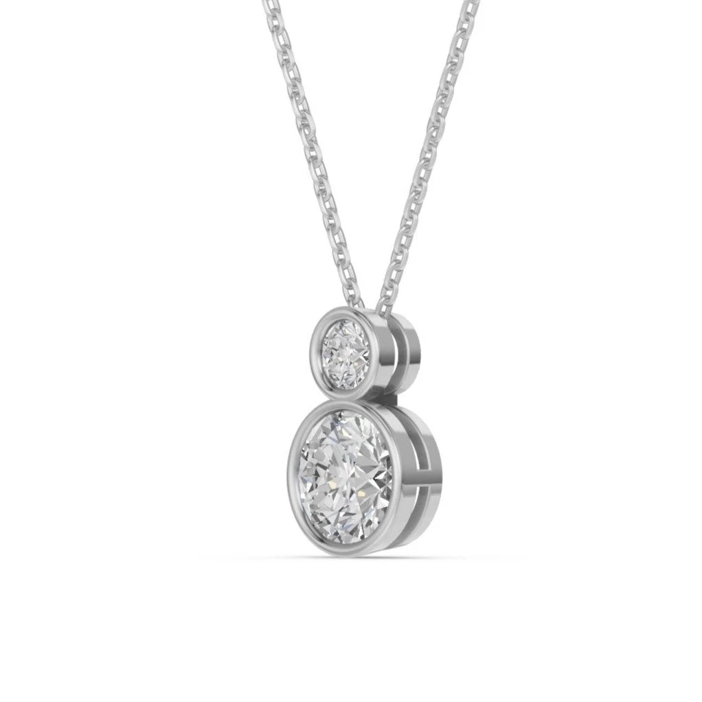 Bezel duo collier · 1.2 ct.