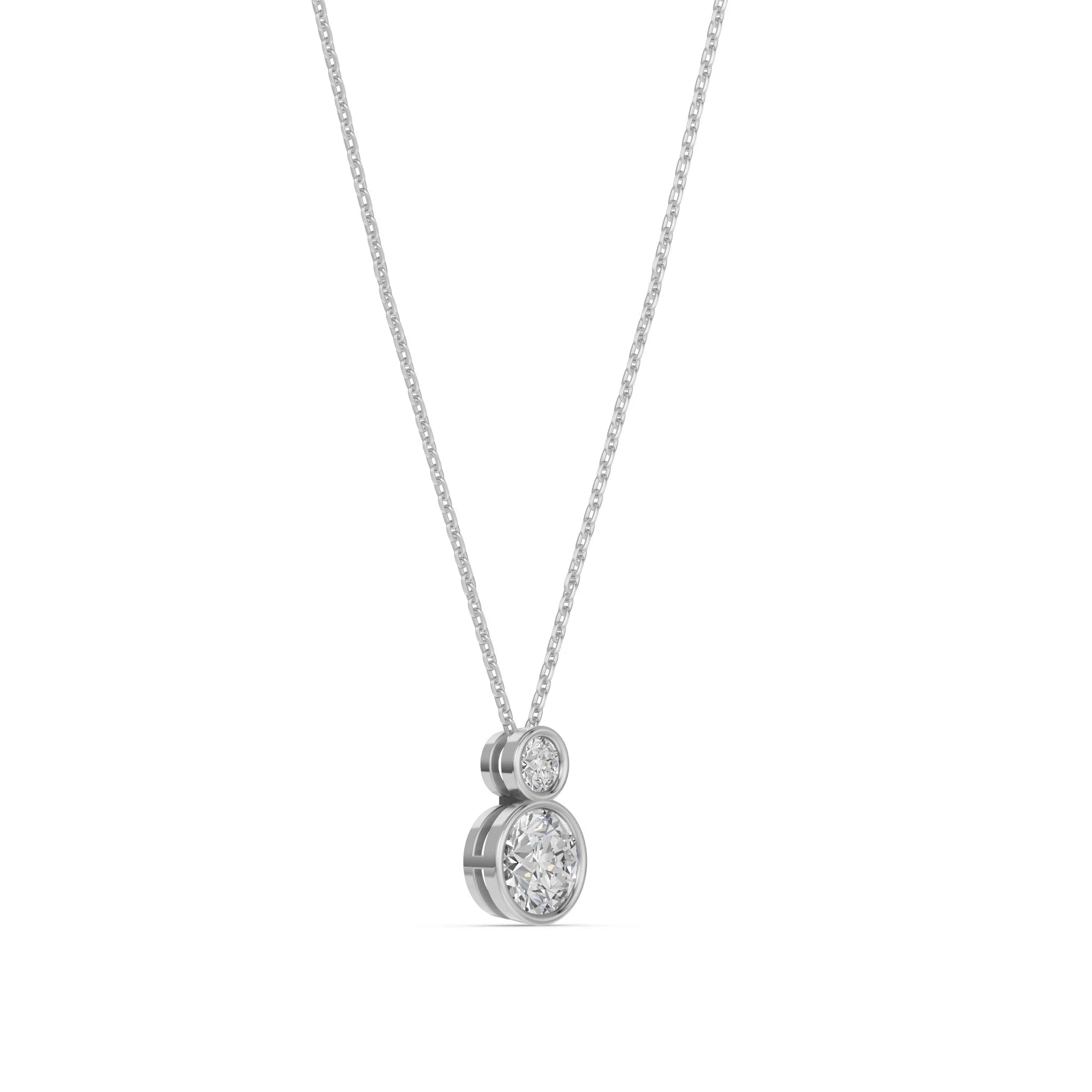 Bezel duo collier · 1.2 ct.