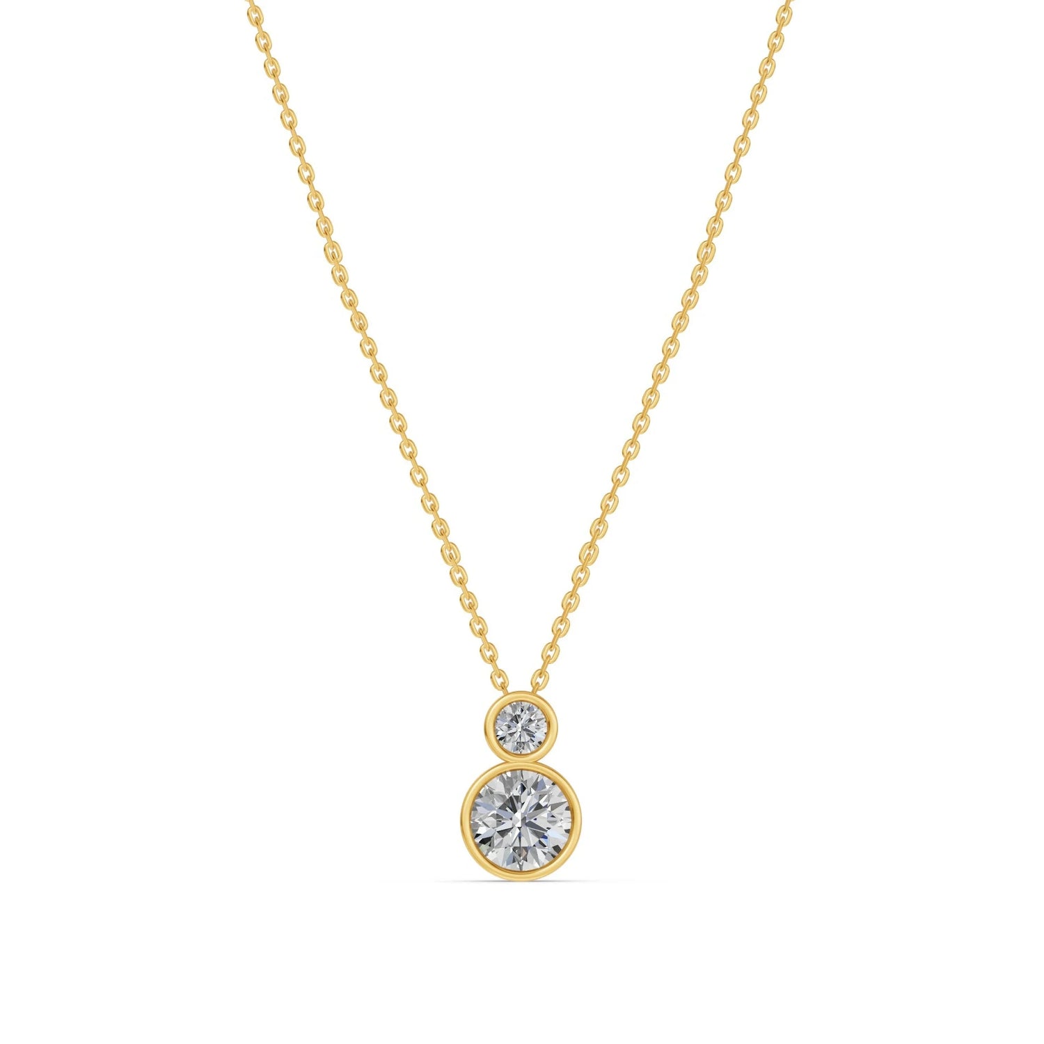 Bezel duo collier · 1.2 ct.