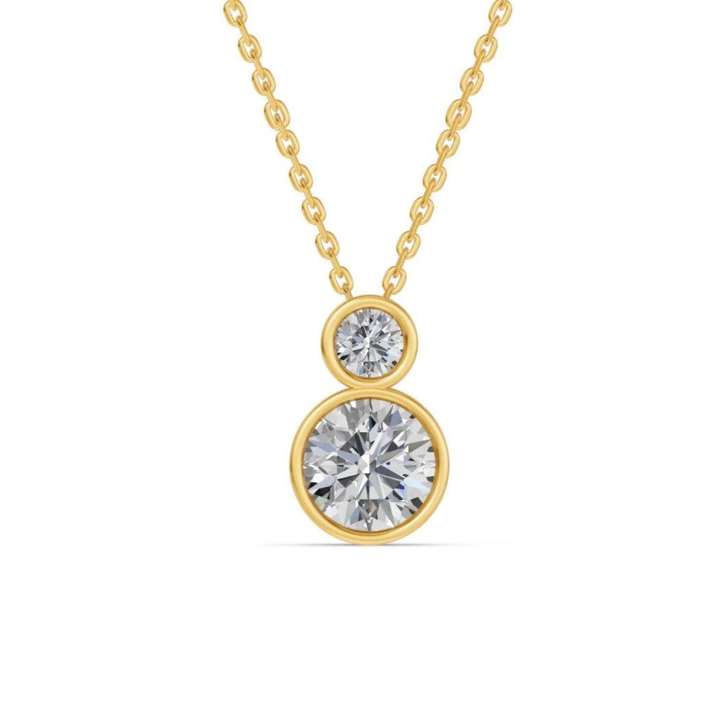 Bezel duo collier · 1.2 ct.