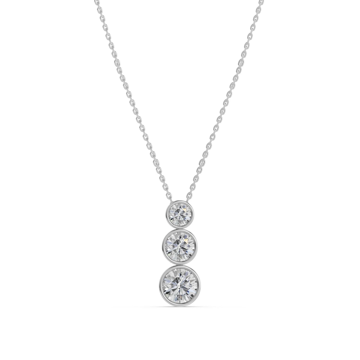 Bezel trio collier · 2.0 ct.