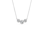 Louèn Diamonds 14k witgouden collier met 3 lab grown diamanten 1.6ct totaal frontaanzicht