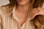 Louèn Diamonds 14k witgouden collier met 3 lab grown diamanten 2.5ct totaal model zoom