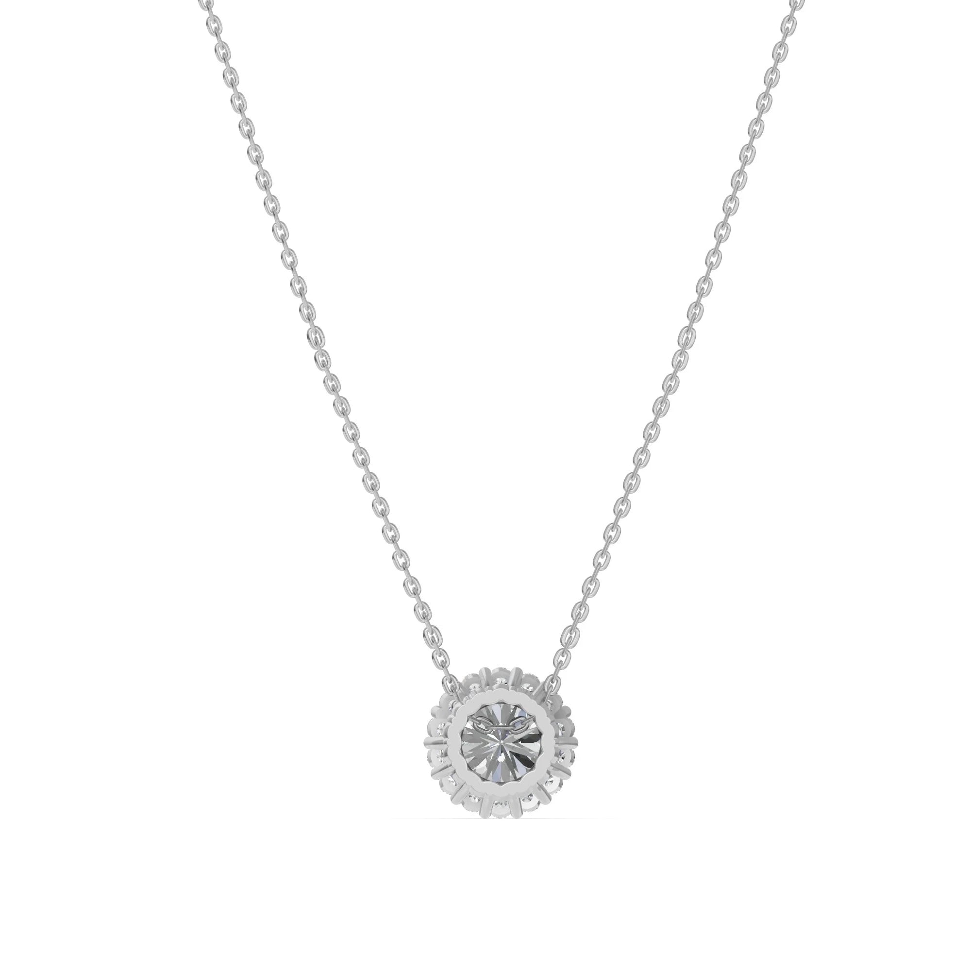 Halo collier · Rond · 1.8 ct.