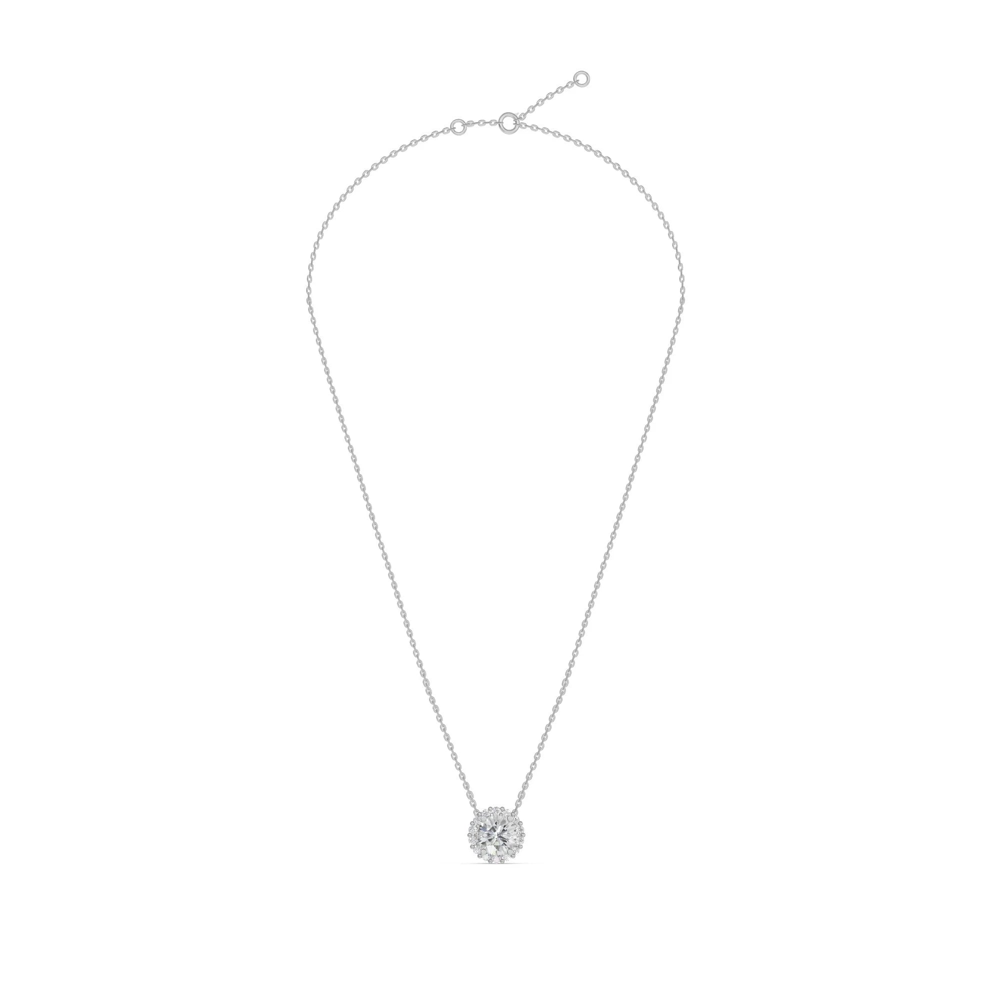 Halo collier · Rond · 1.8 ct.