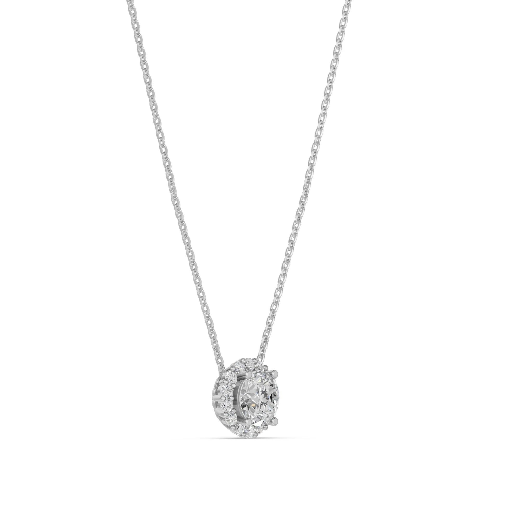 Halo collier · Rond · 1.8 ct.