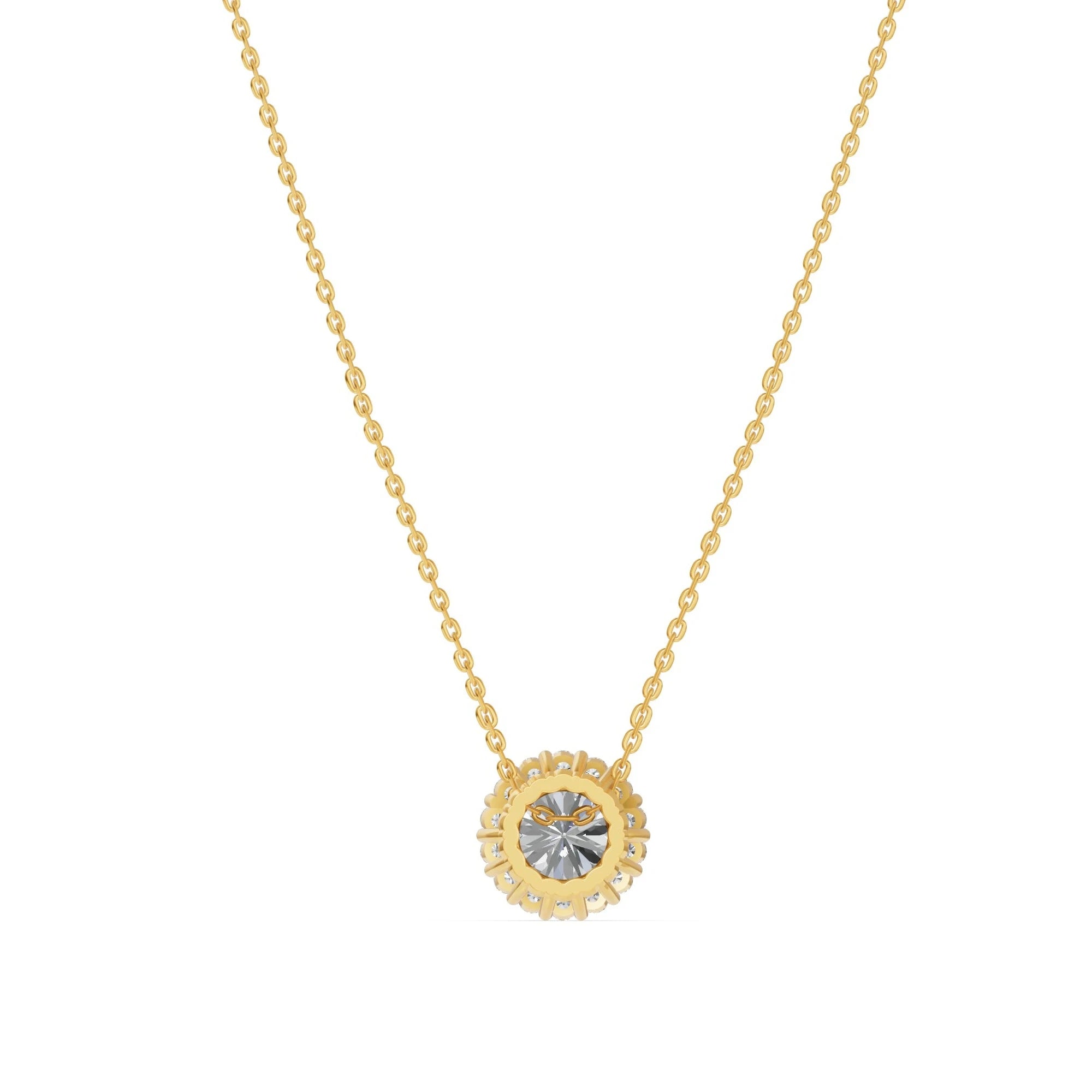 Halo collier · Rond · 1.8 ct.