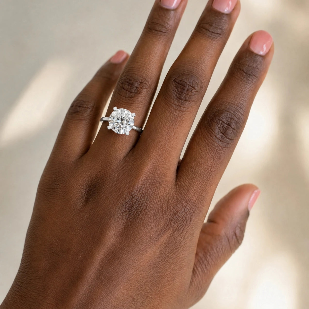 Ronde solitaire verlovingsring Classic · 4.0 ct.