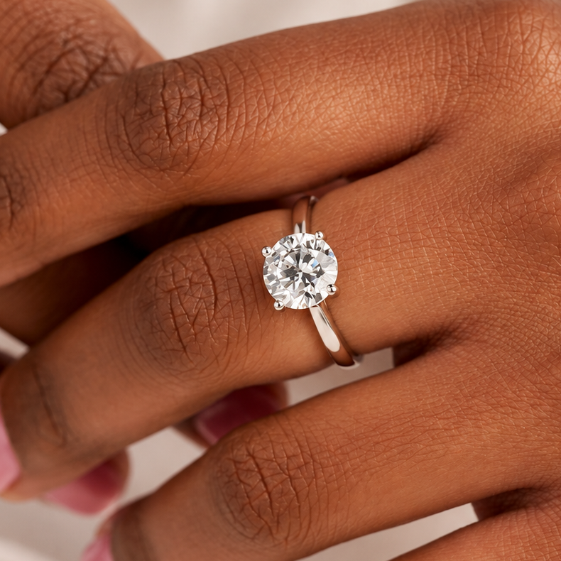 Ronde solitaire verlovingsring Classic · 2.0 ct.