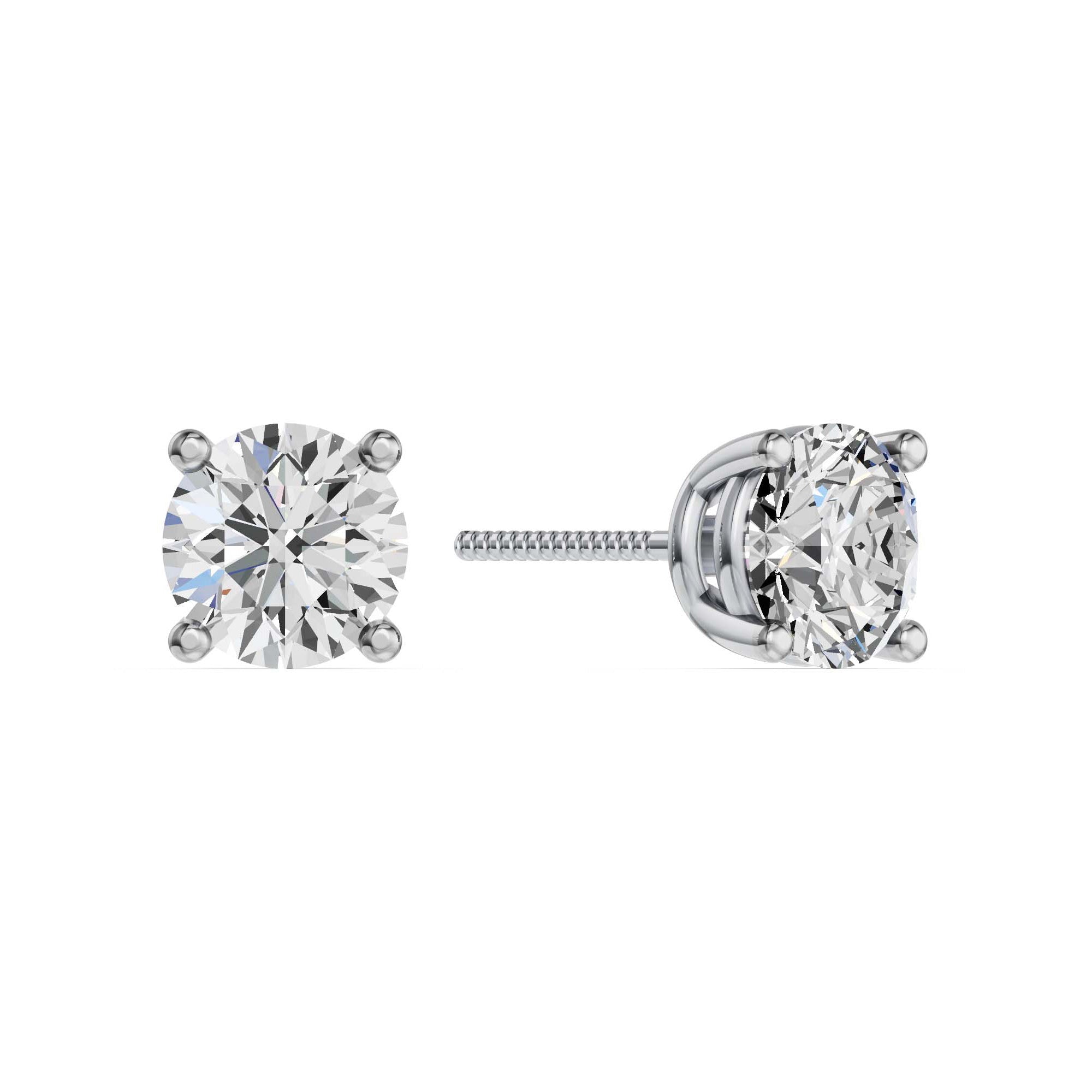 Solitaire Oorbellen 4-Poots · 2.0 ct.