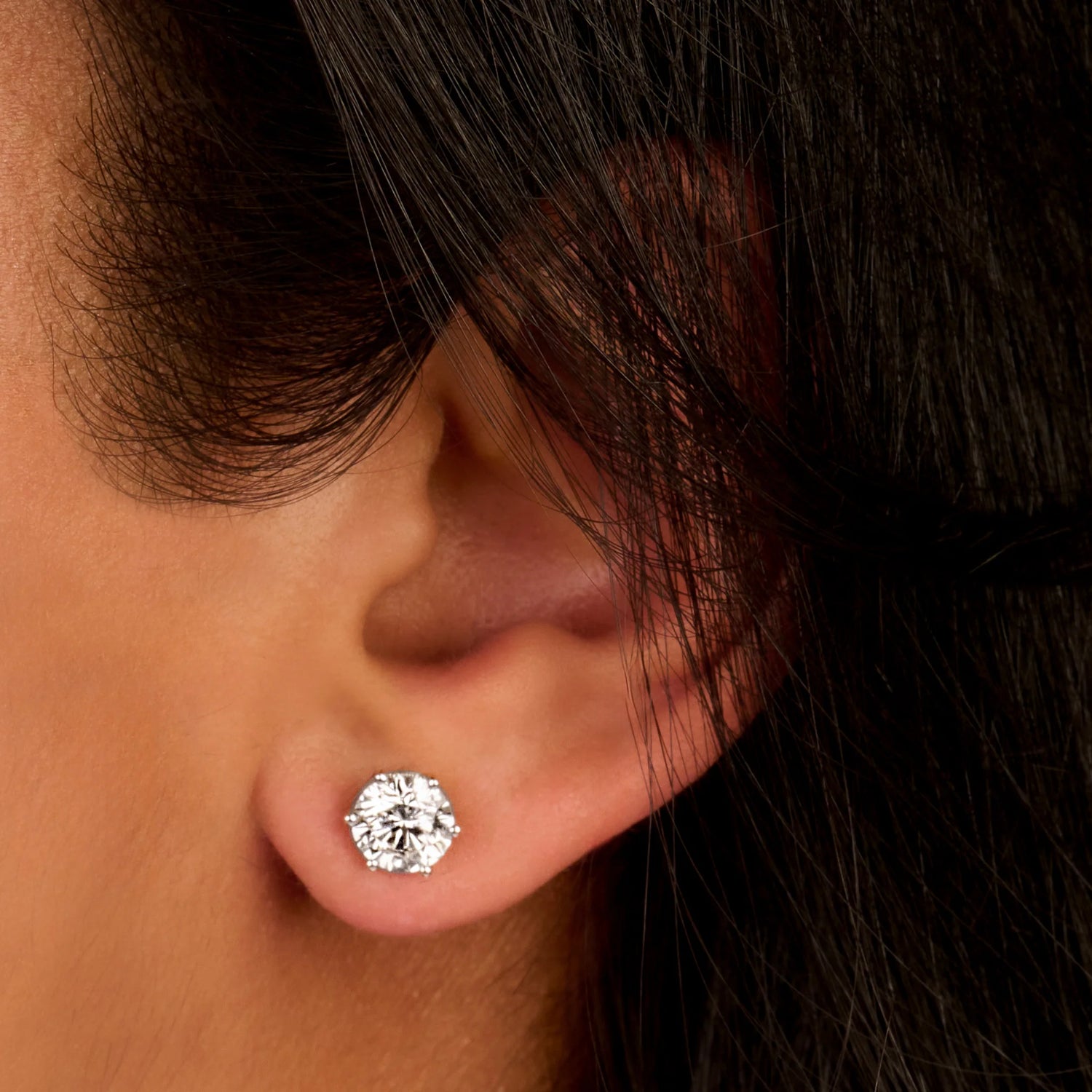 Solitaire Oorbellen 6-Poots · 2.5 ct.