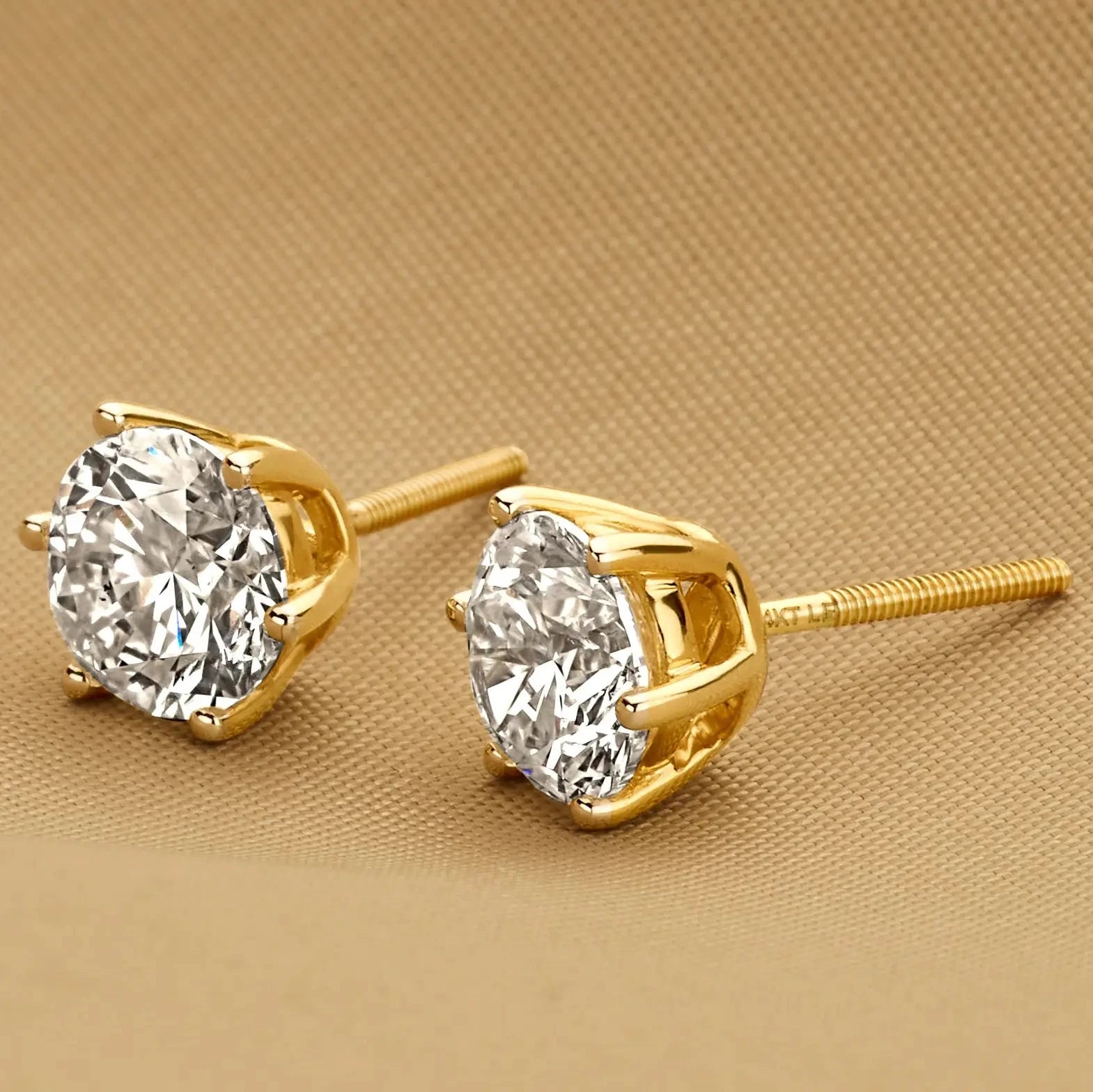 Solitaire Oorbellen 6-Poots · 2.5 ct.