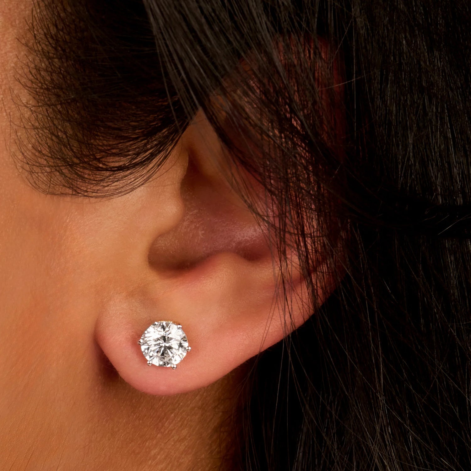 Solitaire Oorbellen 6-Poots · 2.5 ct.