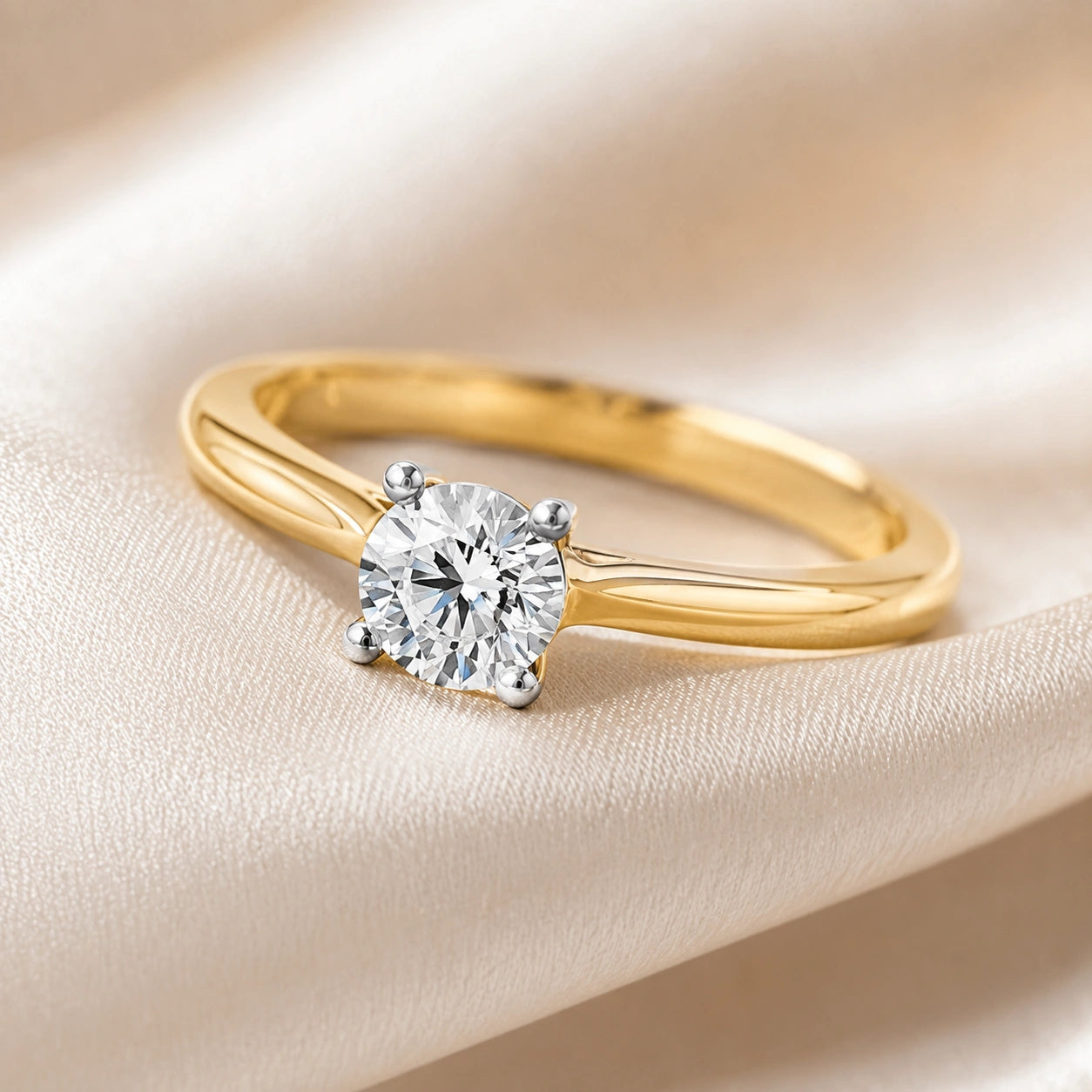 Ronde solitaire verlovingsring Classic · 0.5 ct.