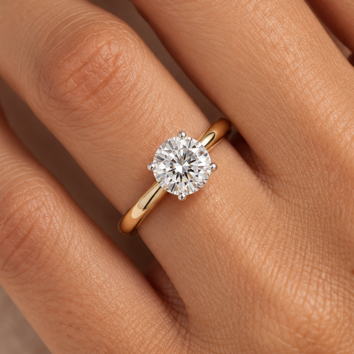 Ronde solitaire verlovingsring Classic · 1.5 ct.
