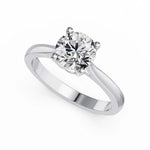 Louèn Diamonds 14k witgouden solitaire ring met 1 lab grown diamant van 1.5 ct. frontaanzicht