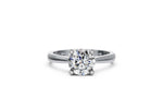 Louèn Diamonds 14k witgouden solitaire ring met 1 lab grown diamant van 2.0 ct. liggend aanzicht