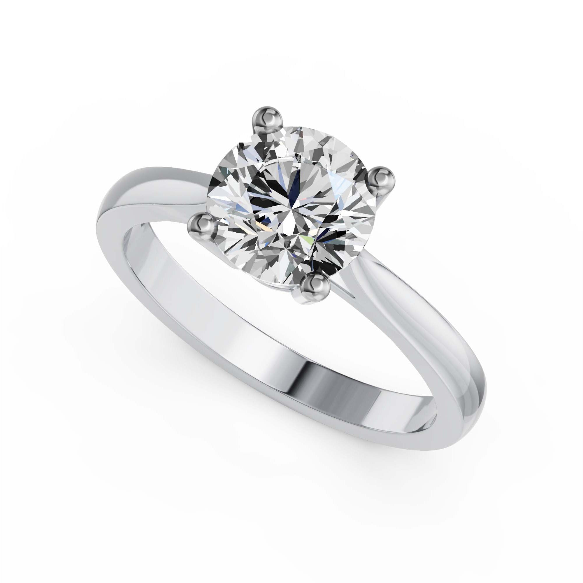 Ronde solitaire verlovingsring Classic · 2.0 ct.