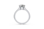 Louèn Diamonds 14k witgouden solitaire ring met 1 lab grown diamant van 2.0 ct. zijaanzicht