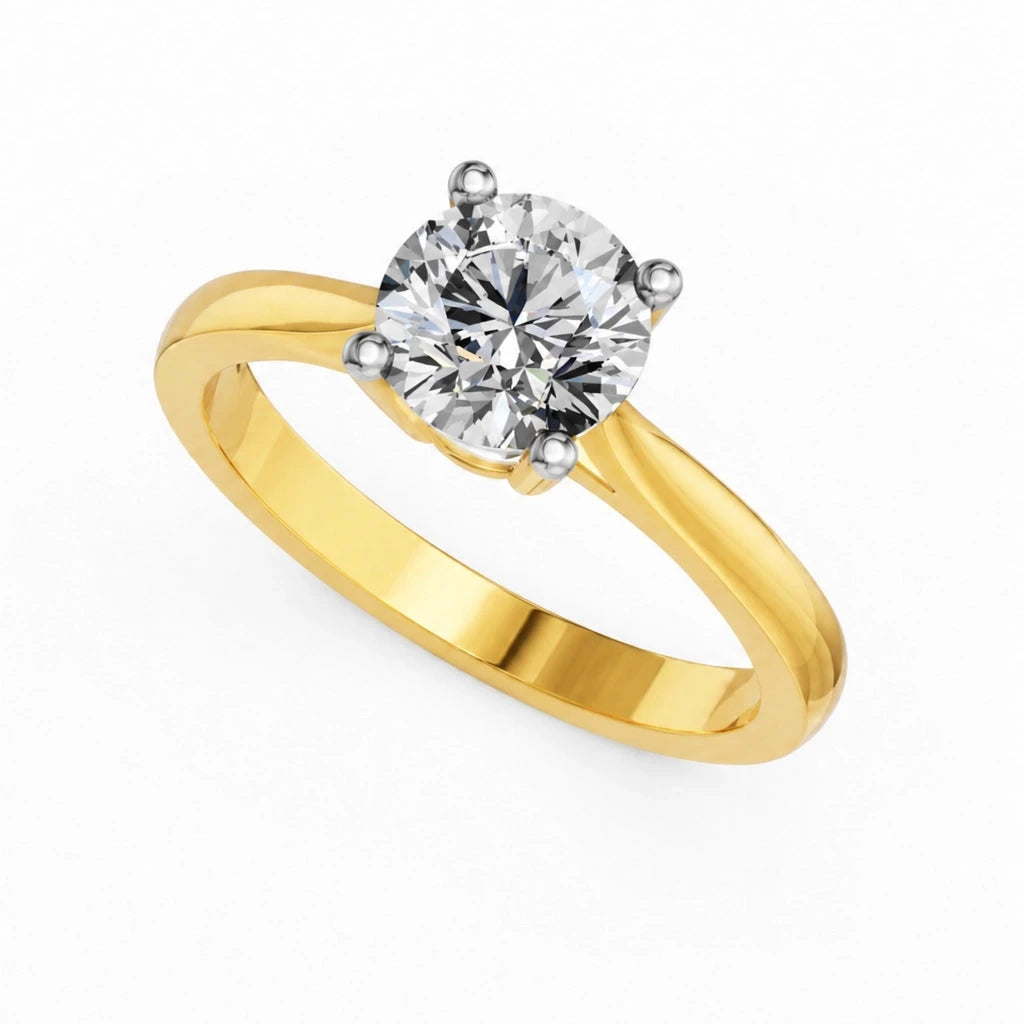 Louèn Diamonds 14k geelgouden solitaire ring met 1 lab grown diamant van 1.5 ct. frontaanzicht