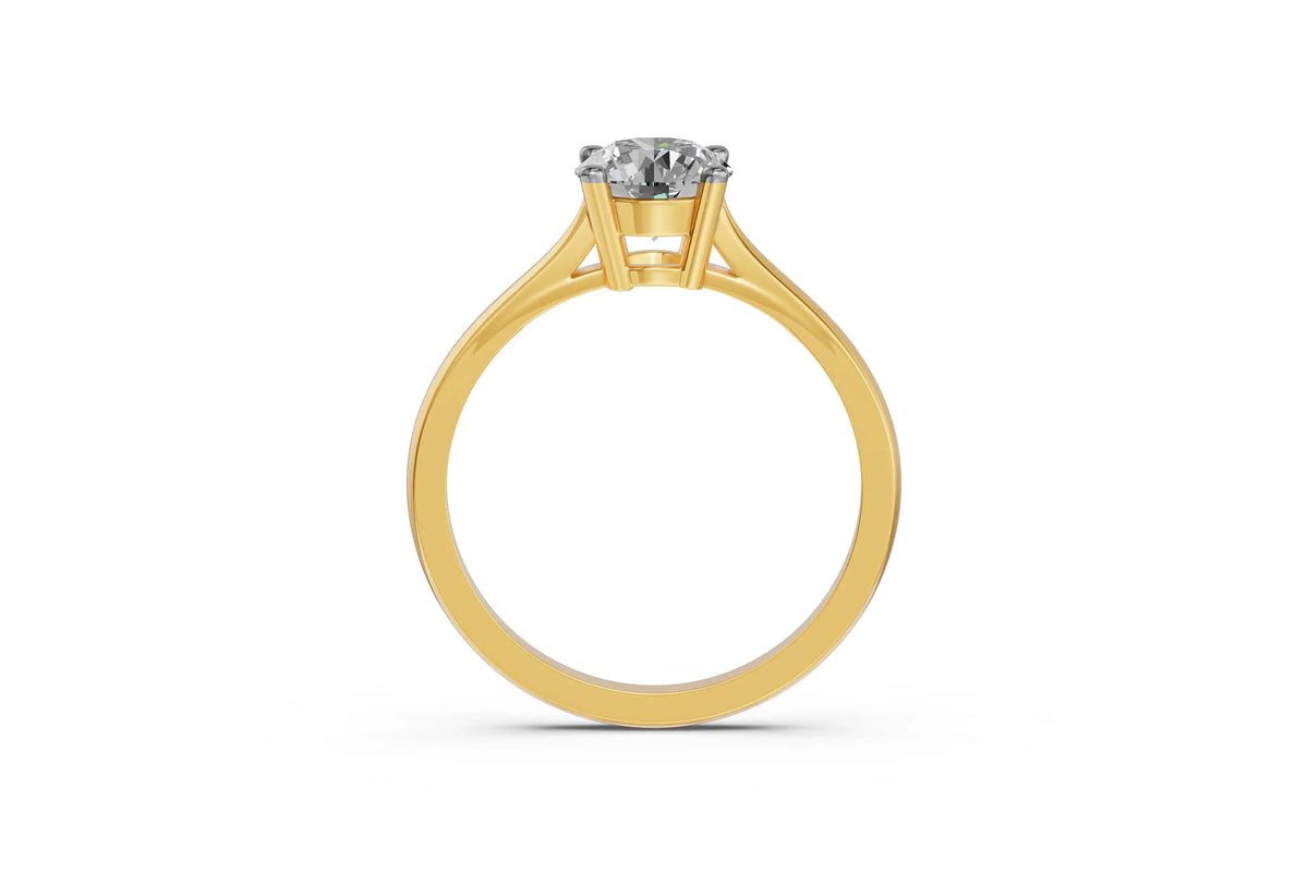 Louèn Diamonds 14k geelgouden solitaire ring met 1 lab grown diamant van 1.5 ct. zijaanzicht productfoto