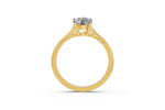 Louèn Diamonds 14k geelgouden solitaire ring met 1 lab grown diamant van 1.5 ct. zijaanzicht productfoto