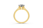Louèn Diamonds 14k geelgouden solitaire ring met 1 lab grown diamant van 2.0 ct. zijaanzicht