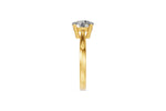 Louèn Diamonds 14k geelgouden solitaire ring met 1 lab grown diamant van 2.0 ct. aanzicht kopse kant