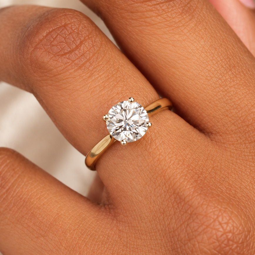 Ronde solitaire verlovingsring Classic · 2.0 ct.